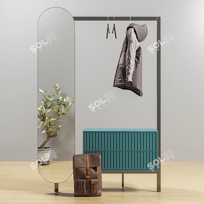 Sleek Storage Solution: Novamobili Hallway Unit 3D model image 1