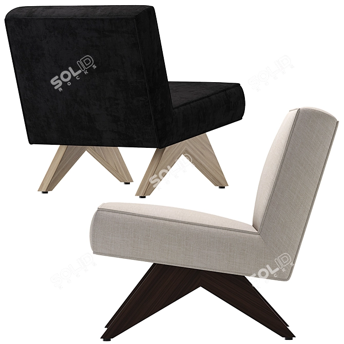 Bentley Outdoor Lounge Chair - Elegant and Comfortable 3D model image 2