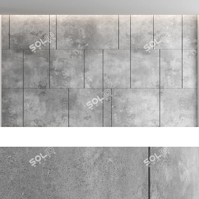 Decorative Concrete Wall Panel Set 3D model image 4