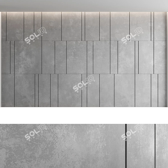 Decorative Concrete Wall Panel Set 3D model image 5