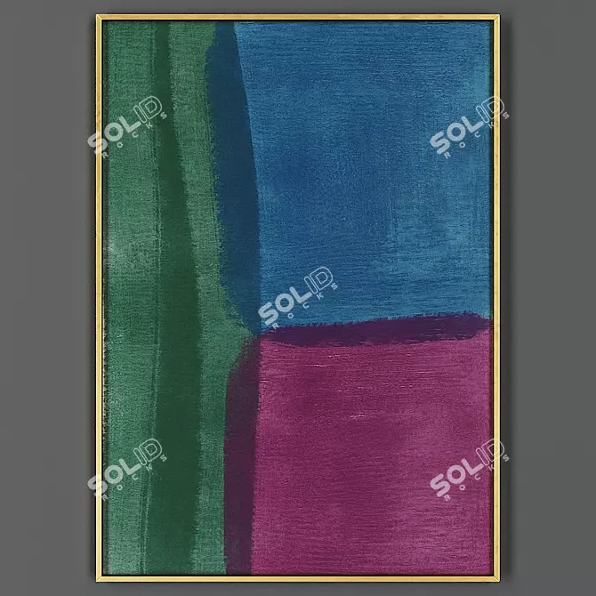 Elegant Framed Artwork 3D model image 1