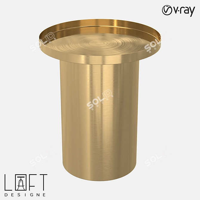 Metal Loft Coffee Table - 40x40x47.5cm 3D model image 1