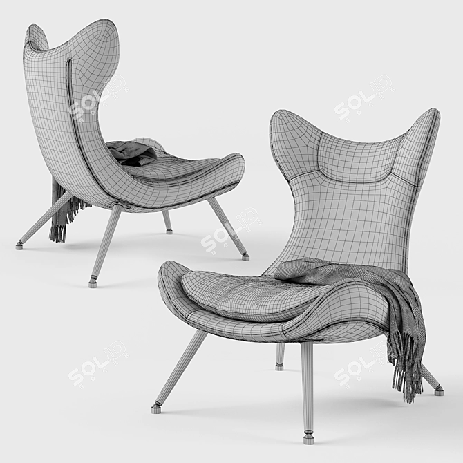 Modern Grey Armchair: JYSK DAMSHOLTE 3D model image 3