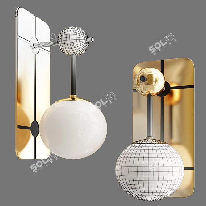 Rift Wall Lamp: 35cm Height- FBX + OBJ Archive 3D model image 2