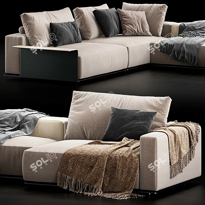 Modern Poliform Westside Sofa 3D model image 3