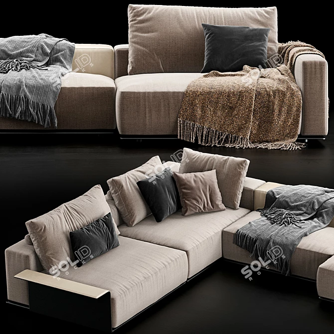 Modern Poliform Westside Sofa 3D model image 4