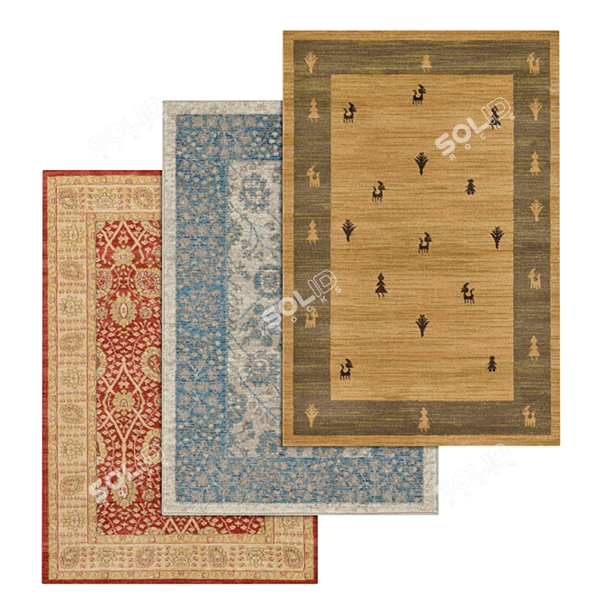 Luxury Carpets Set 3D model image 1