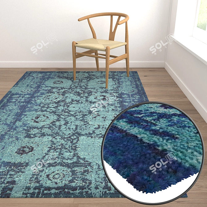 Premium Carpet Set: High-Quality Textures & Versatile Designs 3D model image 5