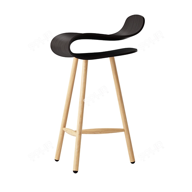 BCN Stool: Stylish Designer Bar Stool 3D model image 2