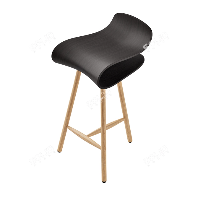 BCN Stool: Stylish Designer Bar Stool 3D model image 4