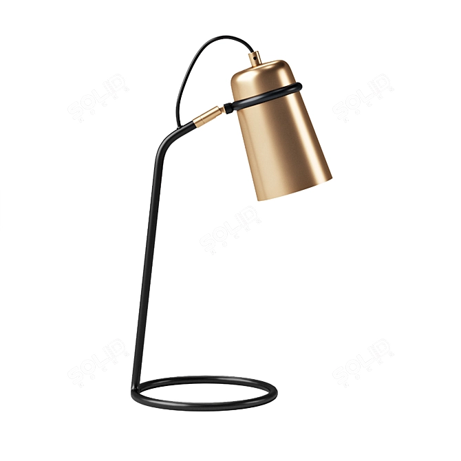 Keegan Retro Style Task Lamp 3D model image 2