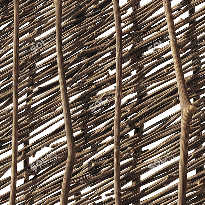 Crooked Branch Wicker Ceiling 3D model image 2