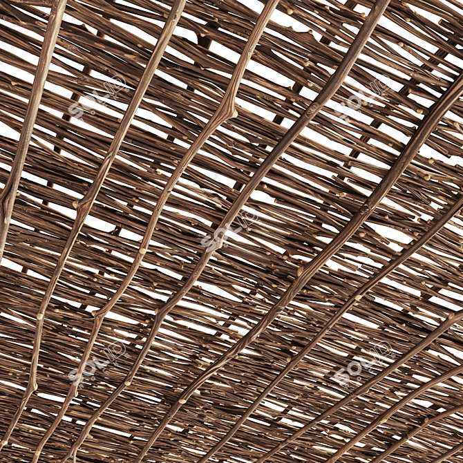 Crooked Branch Wicker Ceiling 3D model image 3