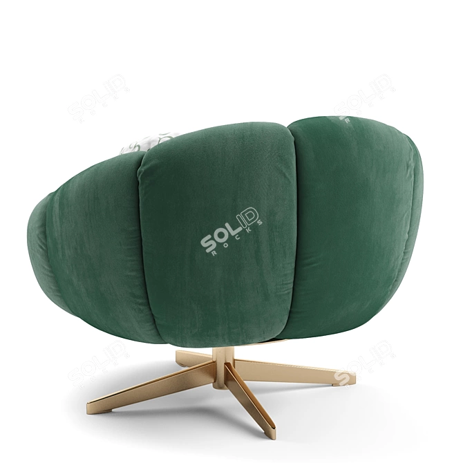 Sleek Swivel Armchair: Scott 3D model image 3