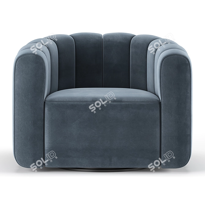 Fitz Russet Swivel Chair: Comfort Meets Style 3D model image 2