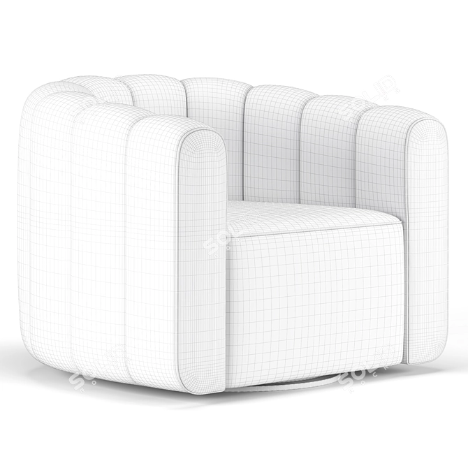 Fitz Russet Swivel Chair: Comfort Meets Style 3D model image 4