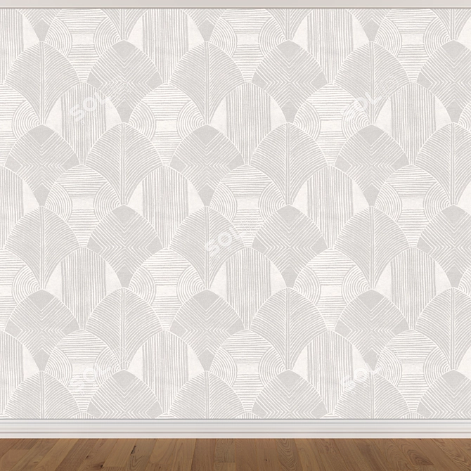 Seamless Wallpaper Set - 3 Colors 3D model image 2