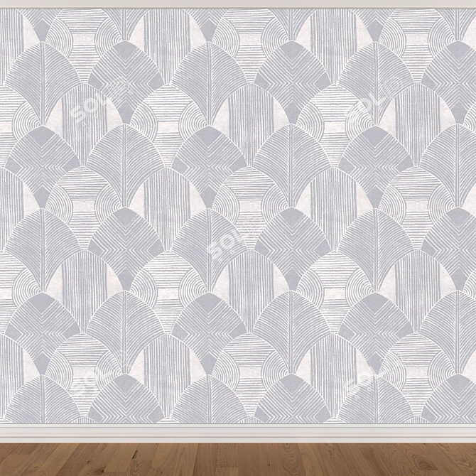 Seamless Wallpaper Set - 3 Colors 3D model image 3