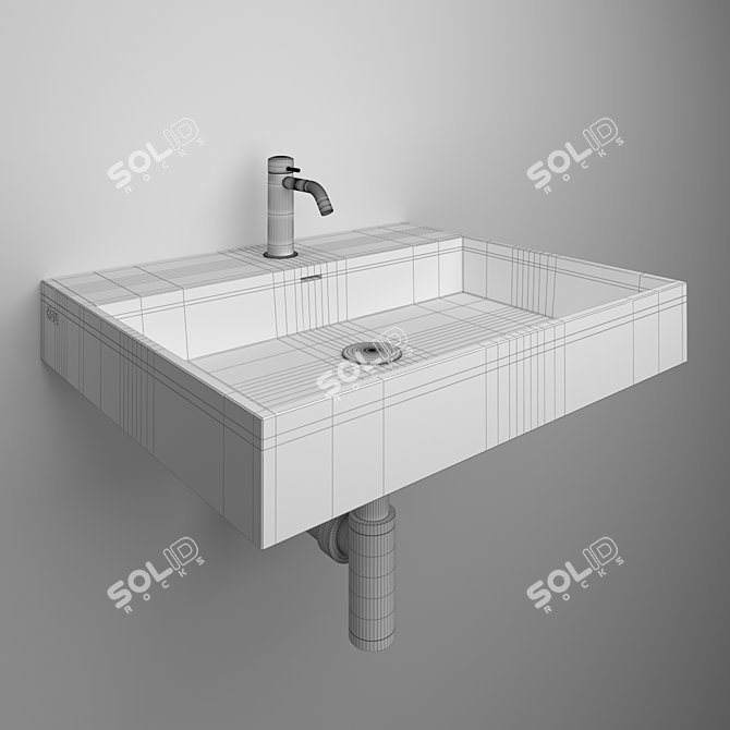 Clou Wash Me CL/02.13030 Compact Sink 3D model image 2