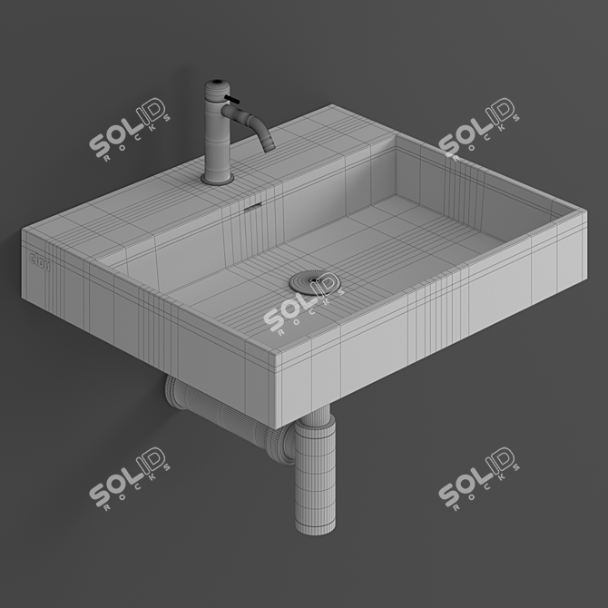 Clou Wash Me CL/02.13030 Compact Sink 3D model image 5