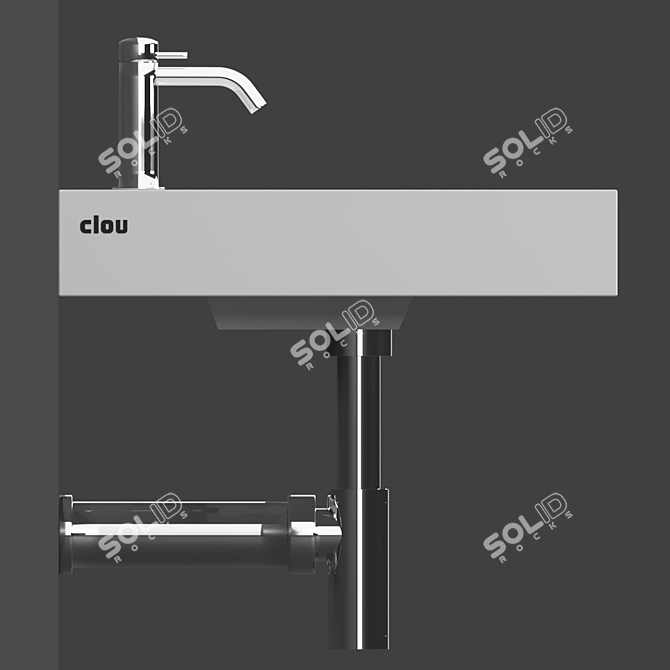 Clou Wash Me CL/02.13030 Compact Sink 3D model image 7