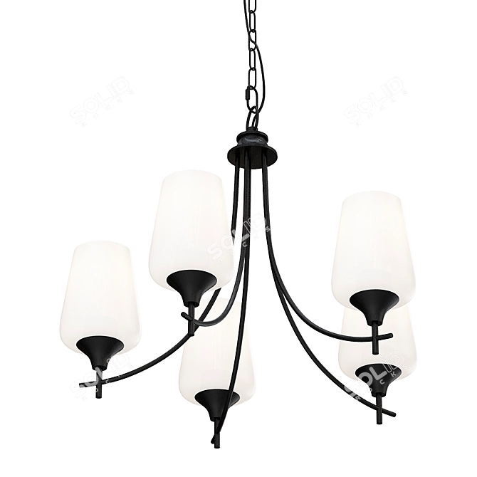 Elegant 5-Light Ashley Chandelier 3D model image 1