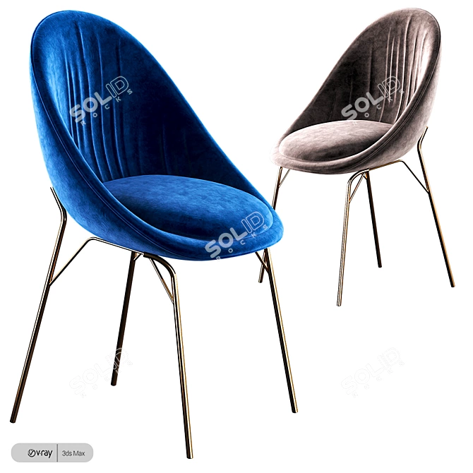 Modern Lilly Chair: Calligaris 3D model image 2