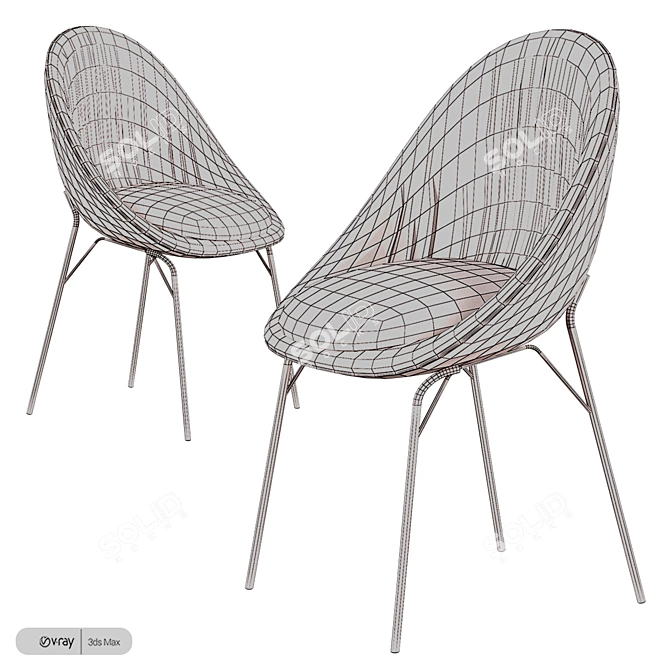 Modern Lilly Chair: Calligaris 3D model image 3