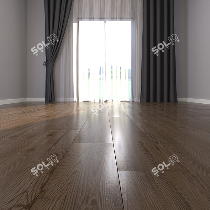 Yurtbay Larix Brown: Premium Multi-Texture Parquet 3D model image 2