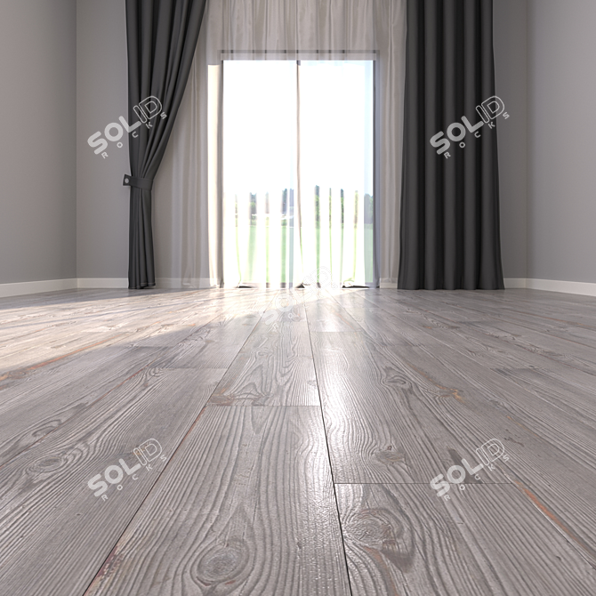 Larix Fume: Multi-Texture Oak Parquet 3D model image 2