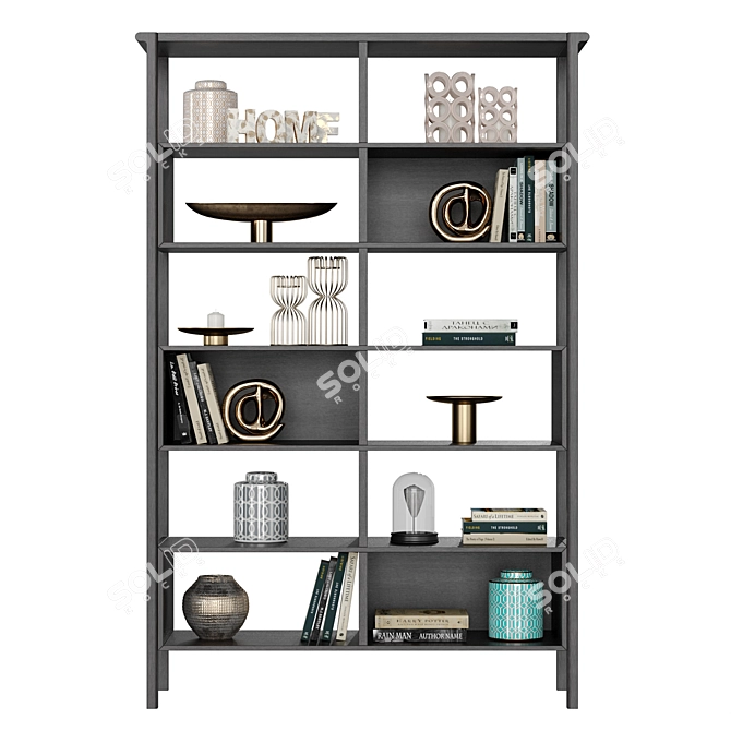 Contempo 3-Section Closed Shelving 3D model image 2