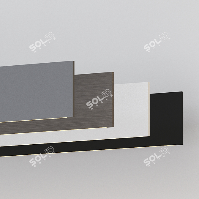 Slimline Linear Pendant Light: Modern Minimalist Lighting 3D model image 3