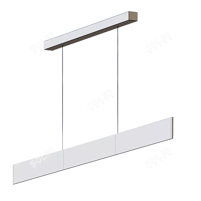 Slimline Linear Pendant Light: Modern Minimalist Lighting 3D model image 5