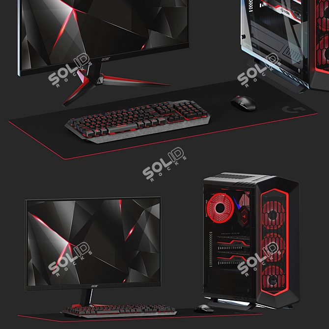 Ultimate PC Gaming Bundle 3D model image 1