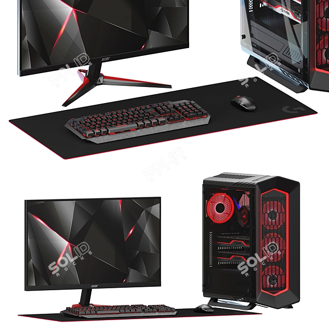 Ultimate PC Gaming Bundle 3D model image 6