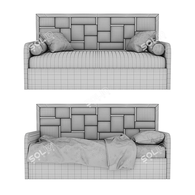 MOLLY Sofa Bed - Sleek Design & Comfortable 3D model image 4