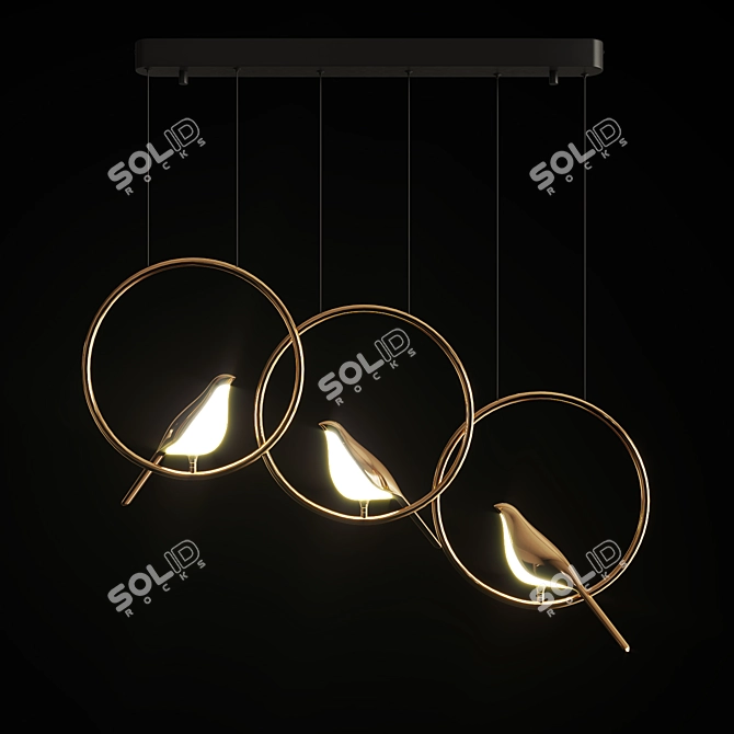 Enchanted Flight Pendant Lamp 3D model image 2