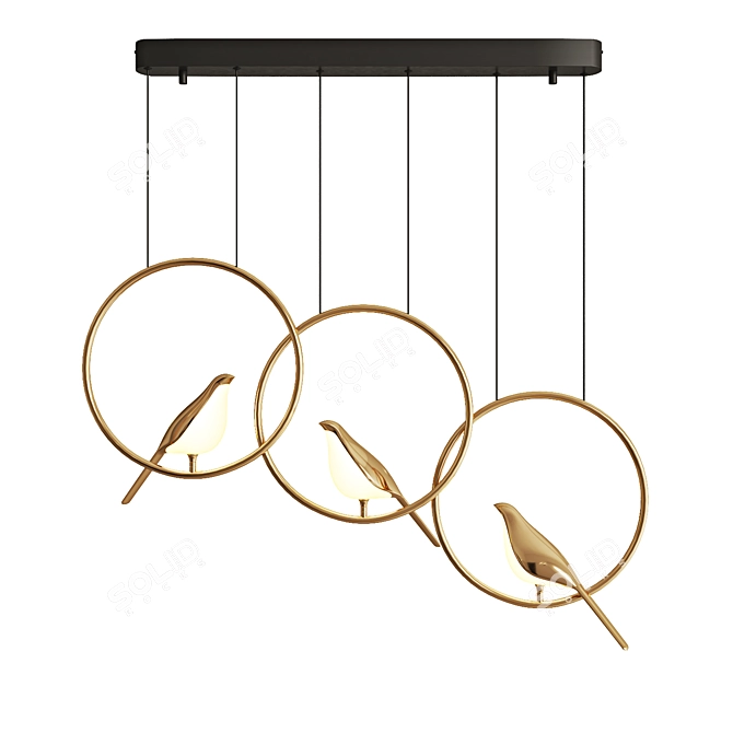 Enchanted Flight Pendant Lamp 3D model image 7