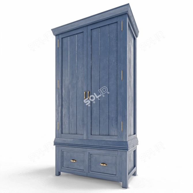 Elegant Century Wardrobe 3D model image 3