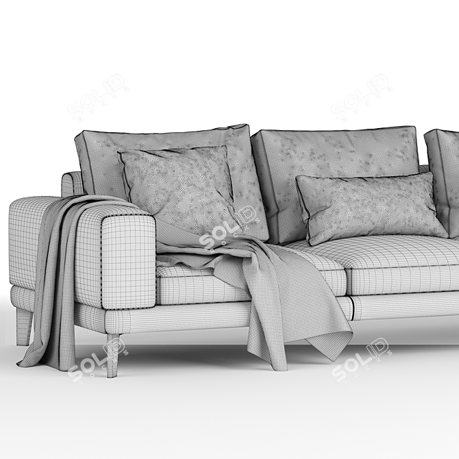 Modern Nelson Corner Sofa 3D model image 4