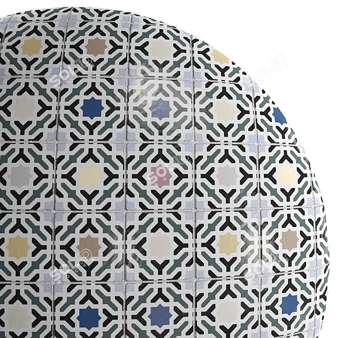 Artisan Equipe Seamless Ornament 3D model image 2