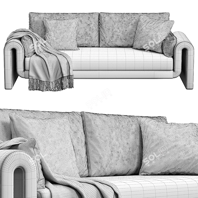 Modern Vintage Early Sofa Milo 3D model image 2