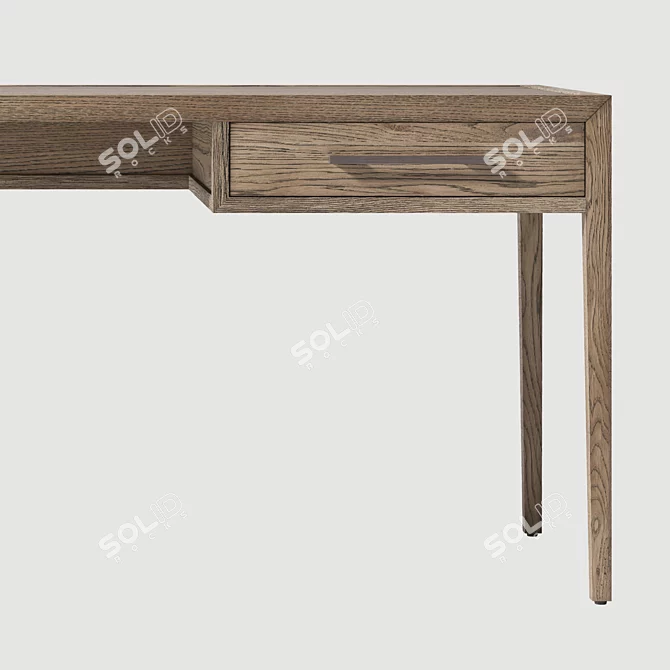 French Oak Textured Desk 3D model image 5