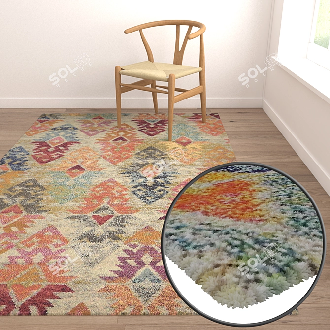 Luxury Carpet Set for High-Quality Renders 3D model image 5