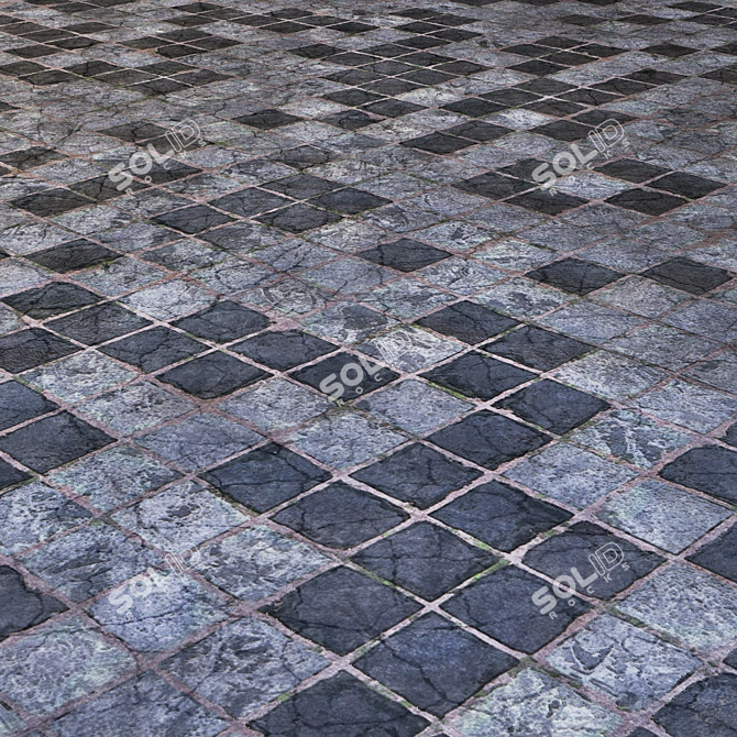 Seamless Wet Paving: Realistic Texture 3D model image 2