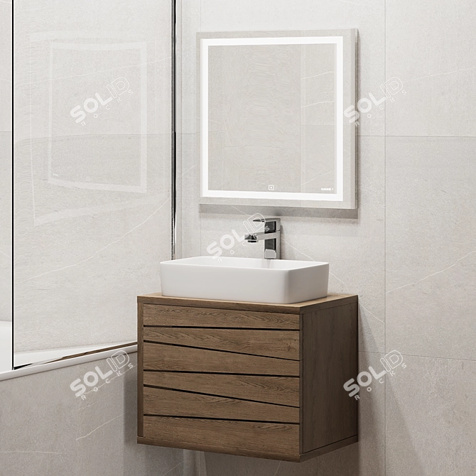 LM Bathroom Vanity 174 - Sleek and Stylish 3D model image 2