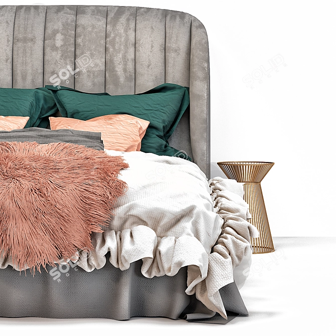 Sleek Modern Bed: Stylish and Functional 3D model image 2