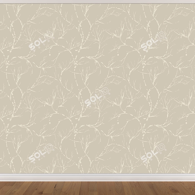 Seamless Wallpaper Set in 3 Colors 3D model image 3