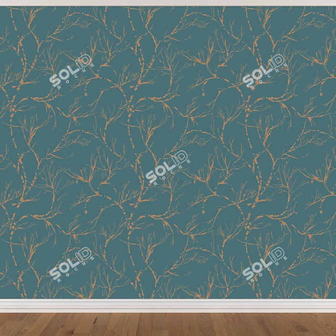 Seamless Wallpaper Set in 3 Colors 3D model image 4