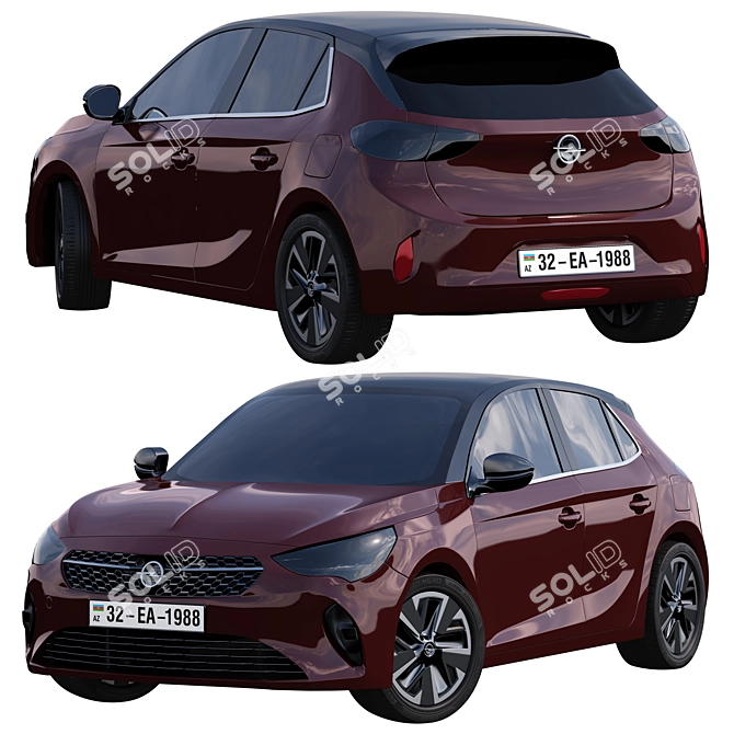 Sleek and efficient Opel E Corsa 2019 3D model image 1